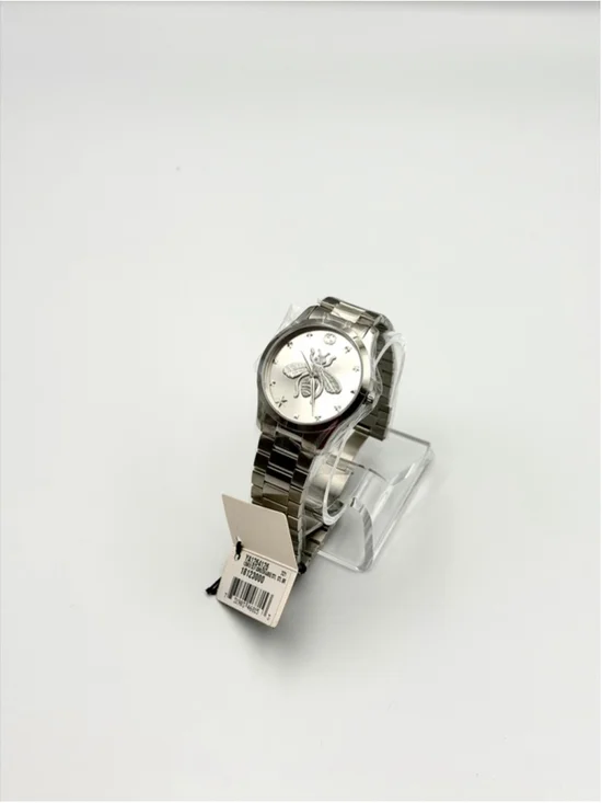 Gucci G-Timeless Women’s Watch - Silver Bee Dial - YA1264126 - New with Tags - Picture 4 of 11